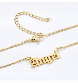 Personalized Name Pendant Necklace,Old English Font Custom Handmade Script Initial Nameplate Necklace Jewelry Gift for Girls ...