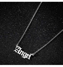 Personalized Name Pendant Necklace,Old English Font Custom Handmade Script Initial Nameplate Necklace Jewelry Gift for Girls ...