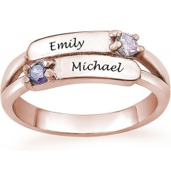 Custom Name Ring For Women Girls,Personalized Engraved Ring Zirconia Stones Ring Promise/Wedding/Valentine'S Day Jewelry Gift...