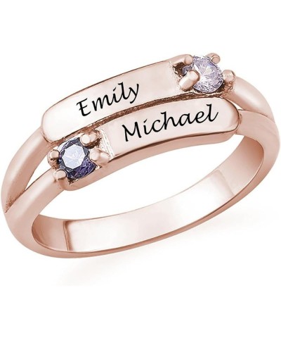 Custom Name Ring For Women Girls,Personalized Engraved Ring Zirconia Stones Ring Promise/Wedding/Valentine'S Day Jewelry Gift...