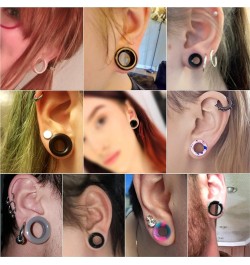 20/28pcs Ear Tunnels Plugs Stretching-kit Set : Hollow Hard/Soft Silicone Double Flare Plugs and Tunnels Ear Expander Gauges ...