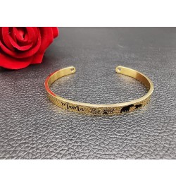 Inspirational Cuff Bracelets for Women Girl 18K Gold Mama Bear 1 Cub $10.00 Bracelets