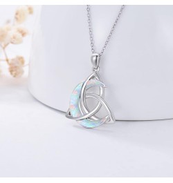 Trinity Knot Necklace 925 Sterling Silver Celtic Pendant Moon Jewelry Gifts for Women Hypoallergenic Necklace for Sensitive N...