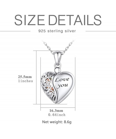 Personalized & Engraved Locket Necklace with 18" Chain -Angel Wings Locket, Custom Heart Locket Pendant That Holds Picture, S...