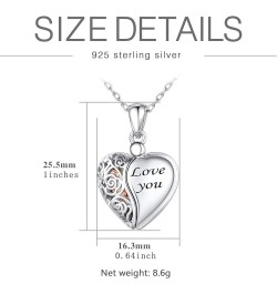 Personalized & Engraved Locket Necklace with 18" Chain -Angel Wings Locket, Custom Heart Locket Pendant That Holds Picture, S...