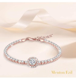 Fasion Jewelry Tennis Bracelets For Women 18K Gold Plated Adjustable Bracelets With Crystal Anniversary Valentine's Day Gift ...