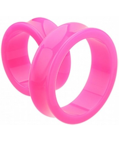 Supersize Neon Colored Acrylic Double Flared Ear Gauge WildKlass Tunnel Plug (Sold as Pairs) 1-5/8" (41mm) Pink $10.92 Body J...