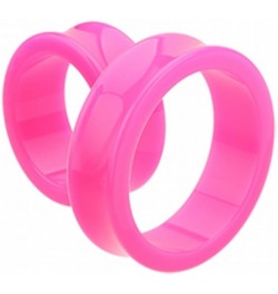 Supersize Neon Colored Acrylic Double Flared Ear Gauge WildKlass Tunnel Plug (Sold as Pairs) 1-5/8" (41mm) Pink $10.92 Body J...