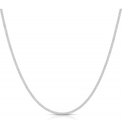 Sterling Silver Cuban Link Chain for Women, 0.8MM 1MM 1.2MM 1.6MM 1.8MM 2.0MM Width 16" 18" 20" 22" 24" Length 18 Inches 2.0M...