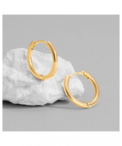 Dainty CZ Huggie Hoop Earrings 14K Gold Plated Chunky Simple Cute Thick Round Frill Bead Ball Starburst Cuff Earrings Cubic Z...