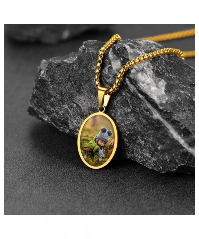 Saint Michael Necklace, Stainless Steel/18K Gold Plated St Michael the Archangel Pendant Amulet for Men Women with Gift Packa...