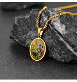 Saint Michael Necklace, Stainless Steel/18K Gold Plated St Michael the Archangel Pendant Amulet for Men Women with Gift Packa...