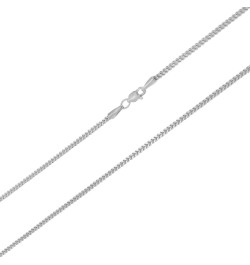 10k White Gold 2mm Franco Chain Box Square Wheat Pendant Necklace, Mens Womens Jewelry 16" 18" 20" 22" 24" 26 20 $99.71 Neckl...