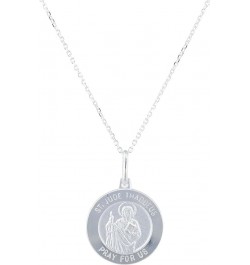 925 Silver Saint Benedict Reversable Medal Pendant with 18 Inch Link Necklace Saint Jude $17.84 Necklaces