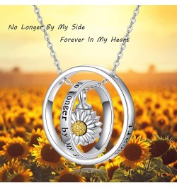 Cremation Jewelry 925 Sterling Silver Sunflower/Rose/Paw Urn Necklace for Ashes Memorial Keepsake Gifts for Women A-Sunflower...