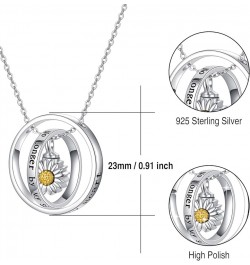 Cremation Jewelry 925 Sterling Silver Sunflower/Rose/Paw Urn Necklace for Ashes Memorial Keepsake Gifts for Women A-Sunflower...