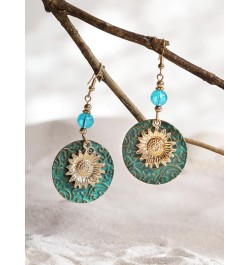 Vintage Boho Hippie Flower Sunflower Dangle Drop Earrings, Bohemian Summer Statement Jewelry Gift for Women 01 $7.01 Earrings