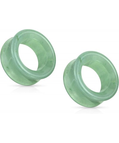 Green Aventurine Stone Double Flared Saddle Tunnels, Sold as a Pair 10mm (00GA) $10.36 Body Jewelry