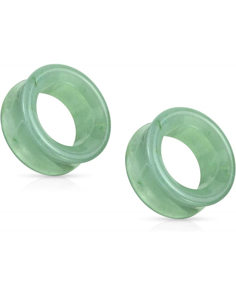 Green Aventurine Stone Double Flared Saddle Tunnels, Sold as a Pair 10mm (00GA) $10.36 Body Jewelry