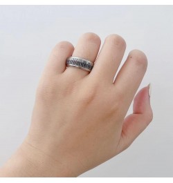 Piano Keys Anxiety Ring for Women Girls Men Stainless Steel Relief Fidget Ring Spinner Ring Statement Rings Finger Band Chris...