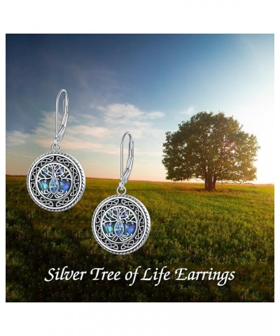 Tree of Life Cow Earrings Hummingbird Spider Snowflake Christian Earrings for Women Sterling Silver Leverback Earrings Birthd...