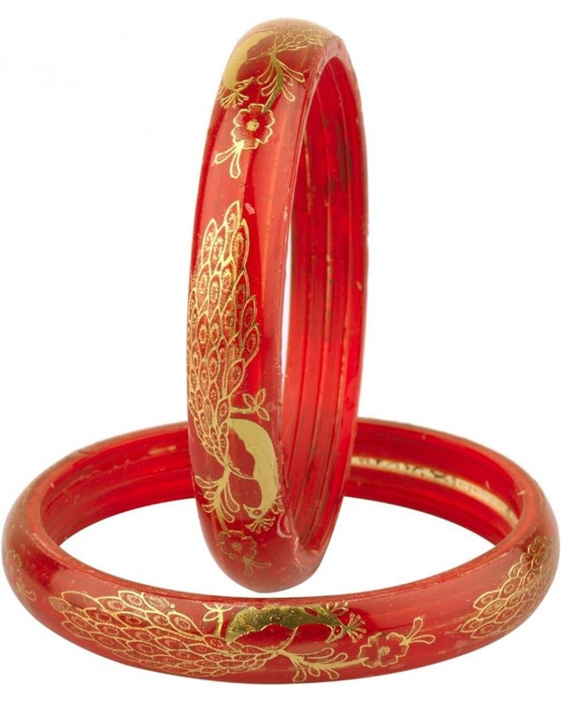 Indian Bangles Jewelry Fashion Bollywood Gold Acrylic Resin Bracelet Bangle Set for Women Style 1 2-6 $12.09 Bracelets