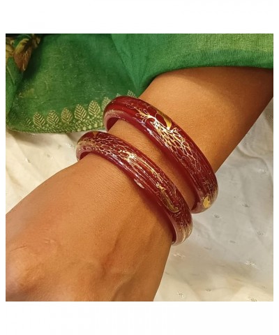 Indian Bangles Jewelry Fashion Bollywood Gold Acrylic Resin Bracelet Bangle Set for Women Style 1 2-6 $12.09 Bracelets