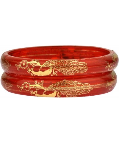 Indian Bangles Jewelry Fashion Bollywood Gold Acrylic Resin Bracelet Bangle Set for Women Style 1 2-6 $12.09 Bracelets