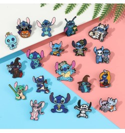 5 PCS Stitch Cosplay Pins - Cartoon Metal Brooch Ohana Means Family Jewelry Gift For Women Girls set $14.74 Brooches & Pins