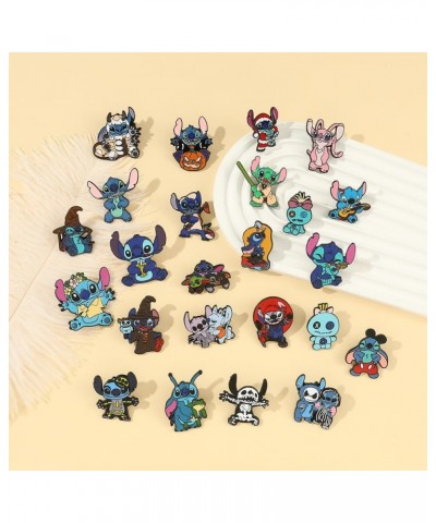 5 PCS Stitch Cosplay Pins - Cartoon Metal Brooch Ohana Means Family Jewelry Gift For Women Girls set $14.74 Brooches & Pins