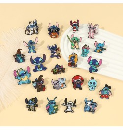 5 PCS Stitch Cosplay Pins - Cartoon Metal Brooch Ohana Means Family Jewelry Gift For Women Girls set $14.74 Brooches & Pins