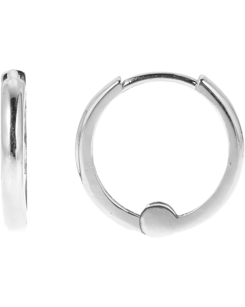 14k Real Yellow, White, or Rose Pink Gold Huggie Hoops Earrings (Mini or Small) 9 Millimeters White Gold $27.84 Earrings