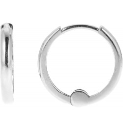 14k Real Yellow, White, or Rose Pink Gold Huggie Hoops Earrings (Mini or Small) 9 Millimeters White Gold $27.84 Earrings