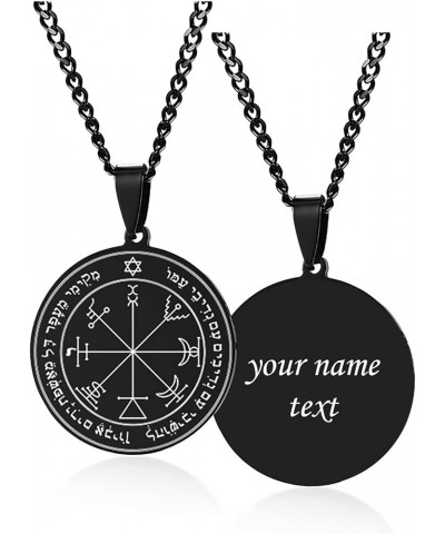 Seals of Solomon Necklace : Uniex Stainless Steel Pentacle Pentagram of Solomon Pendant Necklace with Chain, Amulet Protectio...