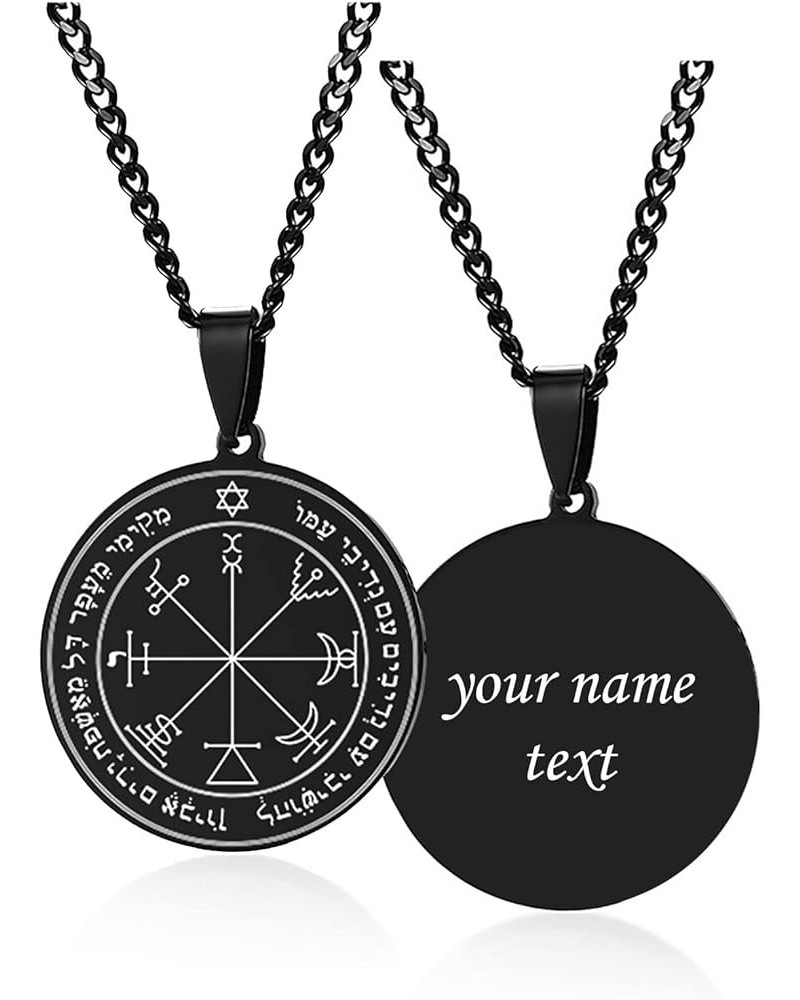 Seals of Solomon Necklace : Uniex Stainless Steel Pentacle Pentagram of Solomon Pendant Necklace with Chain, Amulet Protectio...