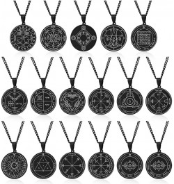 Seals of Solomon Necklace : Uniex Stainless Steel Pentacle Pentagram of Solomon Pendant Necklace with Chain, Amulet Protectio...