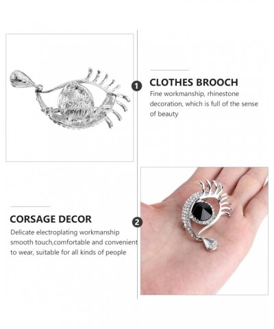 2pcs Angel Tears Brooch Pins Elegant Rhinestone Big Eyes Lapel Pin Long Eyelashes Corsage Breastpin for Women Girls Jewelry G...