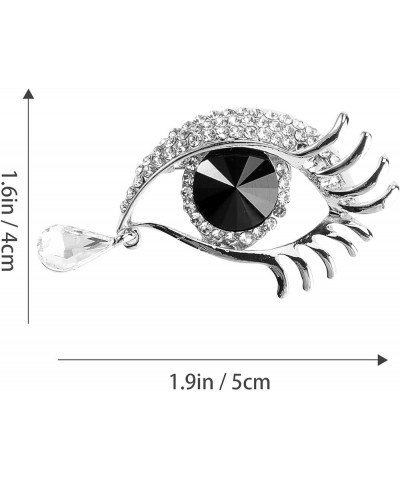 2pcs Angel Tears Brooch Pins Elegant Rhinestone Big Eyes Lapel Pin Long Eyelashes Corsage Breastpin for Women Girls Jewelry G...