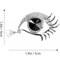 2pcs Angel Tears Brooch Pins Elegant Rhinestone Big Eyes Lapel Pin Long Eyelashes Corsage Breastpin for Women Girls Jewelry G...