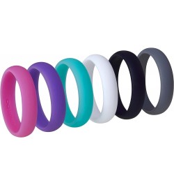 Womens Silicone Wedding Ring Band by HonorGear - 6 Ring Pack Premium Wedding Bands Engagement Active Athletes Comfort Fit 6 $...