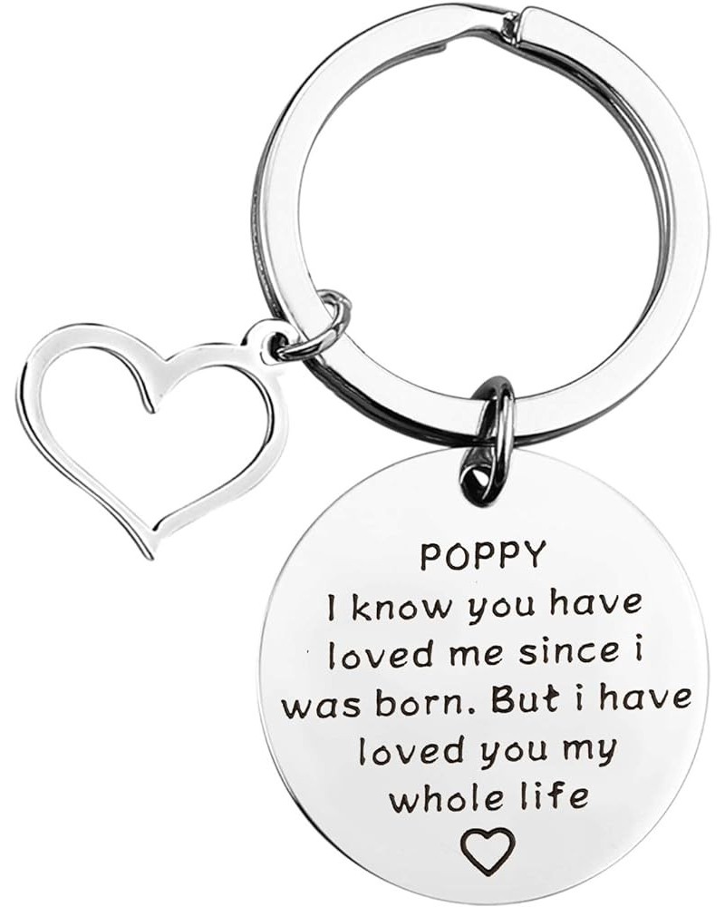 Poppy Keychain Grandpa Gift Father's Day Gift Birthday Gift for Poppy Grandpa Love Since Poppy $9.30 Pendants