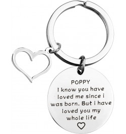 Poppy Keychain Grandpa Gift Father's Day Gift Birthday Gift for Poppy Grandpa Love Since Poppy $9.30 Pendants