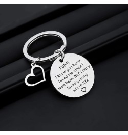 Poppy Keychain Grandpa Gift Father's Day Gift Birthday Gift for Poppy Grandpa Love Since Poppy $9.30 Pendants