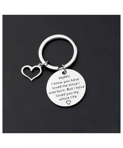 Poppy Keychain Grandpa Gift Father's Day Gift Birthday Gift for Poppy Grandpa Love Since Poppy $9.30 Pendants