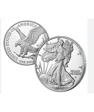 1 oz American Silver Eagle Dollar Coin Bezel Pendant Sterling Silver Coin Edge 1986-2023 40.6mm x 3.05mm $18.48 Pendants