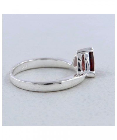 Garnet Ring With Prong Set, 925 Sterling Silver Designer Rings, Triangle Cut Jewelry, Gift for Women $17.99 Rings