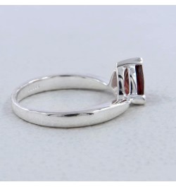 Garnet Ring With Prong Set, 925 Sterling Silver Designer Rings, Triangle Cut Jewelry, Gift for Women $17.99 Rings