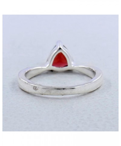 Garnet Ring With Prong Set, 925 Sterling Silver Designer Rings, Triangle Cut Jewelry, Gift for Women $17.99 Rings