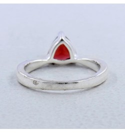 Garnet Ring With Prong Set, 925 Sterling Silver Designer Rings, Triangle Cut Jewelry, Gift for Women $17.99 Rings