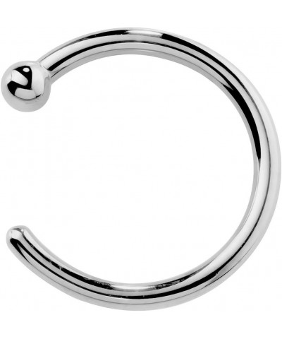 Nose Ring Hoops Solid 14k Gold or Platinum 20 Gauge 3/8" Diameter 14K White Gold $30.79 Body Jewelry